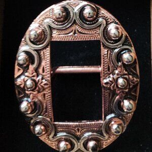 SCARF SLIDE COPPER with SILVER accents NEW by Ornaments Collection